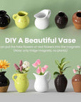 🌸Cute Plant Ceramic Vase Fridge Magnets