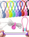 5pcs Silicone Magnetic Cable Winder