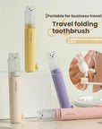 Mini travel toothbrush and toothpaste set