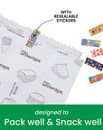 Multi-Purpose Paper Snack Bags with Sealing Stickers