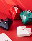 Diamond Heart-shaped Ring Gift Box For Wedding Proposal