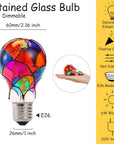 Stained Glass Decoration LED Light Bulb ( Pack of 2 Bulbs )