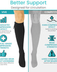 Zippered Compression Stockings- Pair