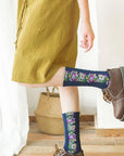 Winter Anti Fungal + Anti Rash Embroidered Floral Socks