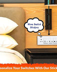Switch Sticker For for Electric Board Appliances- Pack of 10 With 300 Different Elements