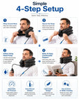 Cervical Spine Traction Neck Pillow – Adjustable Inflatable Neck Support Collar