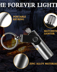 Metal Cigarette Oil Matchstick Flint Lighter