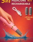 Rechargeable Electric Callus Remover – FREE Extra Roller + USB Charging Wire Included
