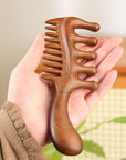 Multi-Functional Wooden Scalp Comb