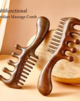 Multi-Functional Wooden Scalp Comb