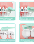 Portable U-shaped Soft Bristled Folding Toothbrush