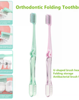 Portable U-shaped Soft Bristled Folding Toothbrush