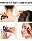 Wooden Head Scalp Massager Comb π