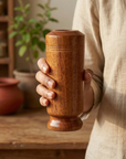 Vijaysar Wooden Glass 🌿 – Natural Sugar Balance Tumbler 🩺✨