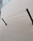 Foldable Cloth Hanger - Pair of 2 | Screws Included | Without Rope | 3 Rows | Free Shipping