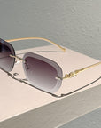π Trendy Rimless Gradient Sunglasses