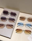π Trendy Rimless Gradient Sunglasses