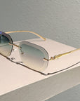 π Trendy Rimless Gradient Sunglasses