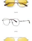 2 in 1 Polarized Magnetic Clips Optical Glasses ( Aluminum Body )