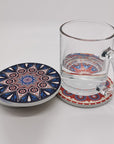 Mandala Wooden Coaster Set 4pcs