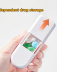 Mini Drug Tablet Medicine Dustproof Divider Organizer Crusher Pill Box