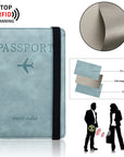 Genuine Leather Travel Passport Holder Wallet