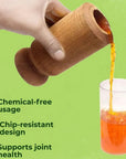 Vijaysar Wooden Glass 🌿 – Natural Sugar Balance Tumbler 🩺✨