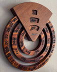 Wooden Rotating Circular Perpetual Calendar