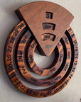 Wooden Rotating Circular Perpetual Calendar