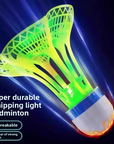 Glow LED Shuttlecock Set for Night Play