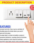 Switch Sticker For for Electric Board Appliances- Pack of 10 With 300 Different Elements