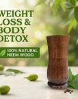 Neem Wooden Glass — Natural Weight Loss & Body Detox