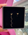 Heart Wave Earrings