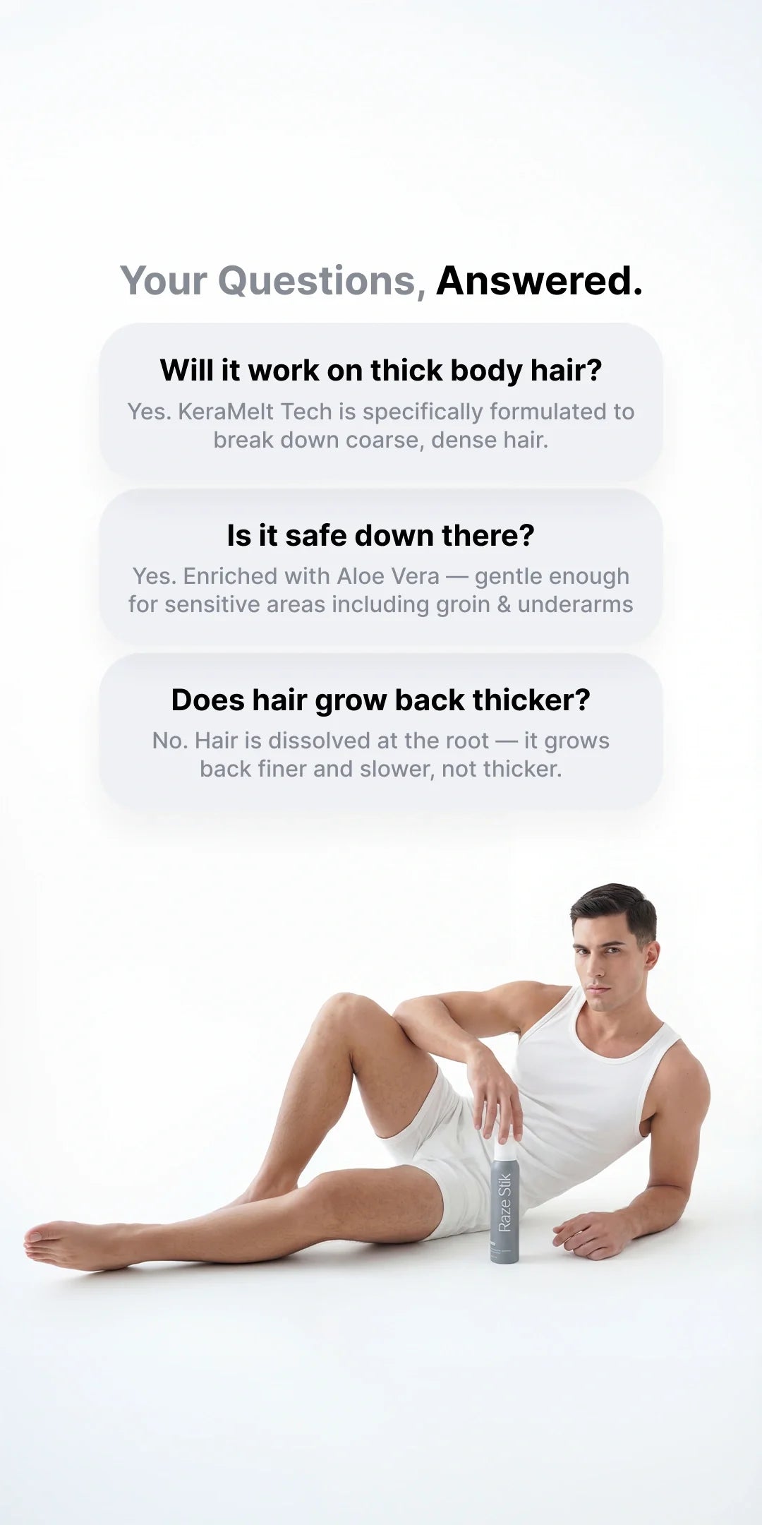 Hair Removal Spray For Men &amp; Women