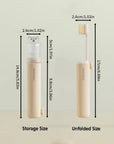 Mini travel toothbrush and toothpaste set