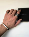 Stainless Steel Hexagon Cuff Bangle