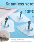 SELF ADHESIVE WALL HOOKS (10PCS/SET)