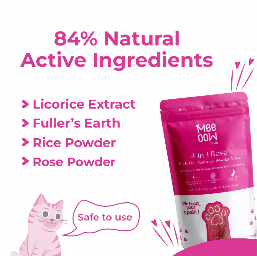 MEOW 10 MIN BODY HAIR REMOVAL WAX POWDER - BUY 1 GET 1 FREE