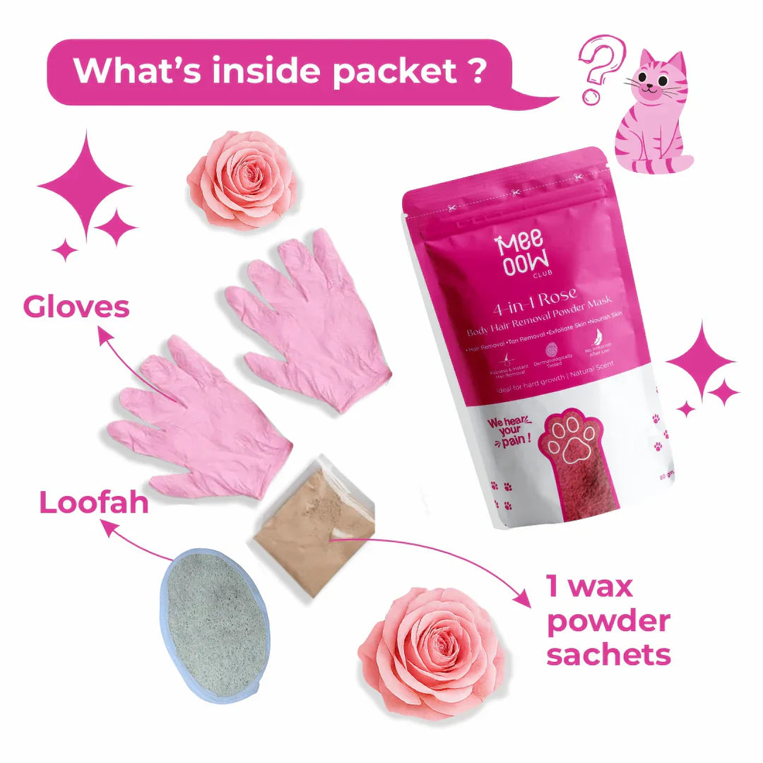 MEOW 10 MIN BODY HAIR REMOVAL WAX POWDER - BUY 1 GET 1 FREE