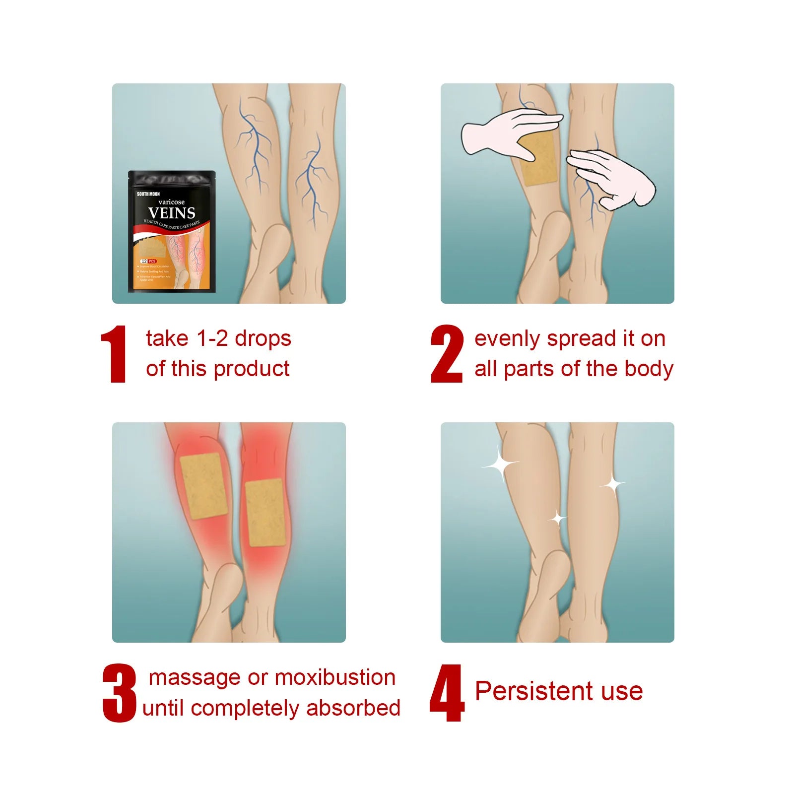Kenko Spider &amp; Varicose Vein Patches | Natural Herbal