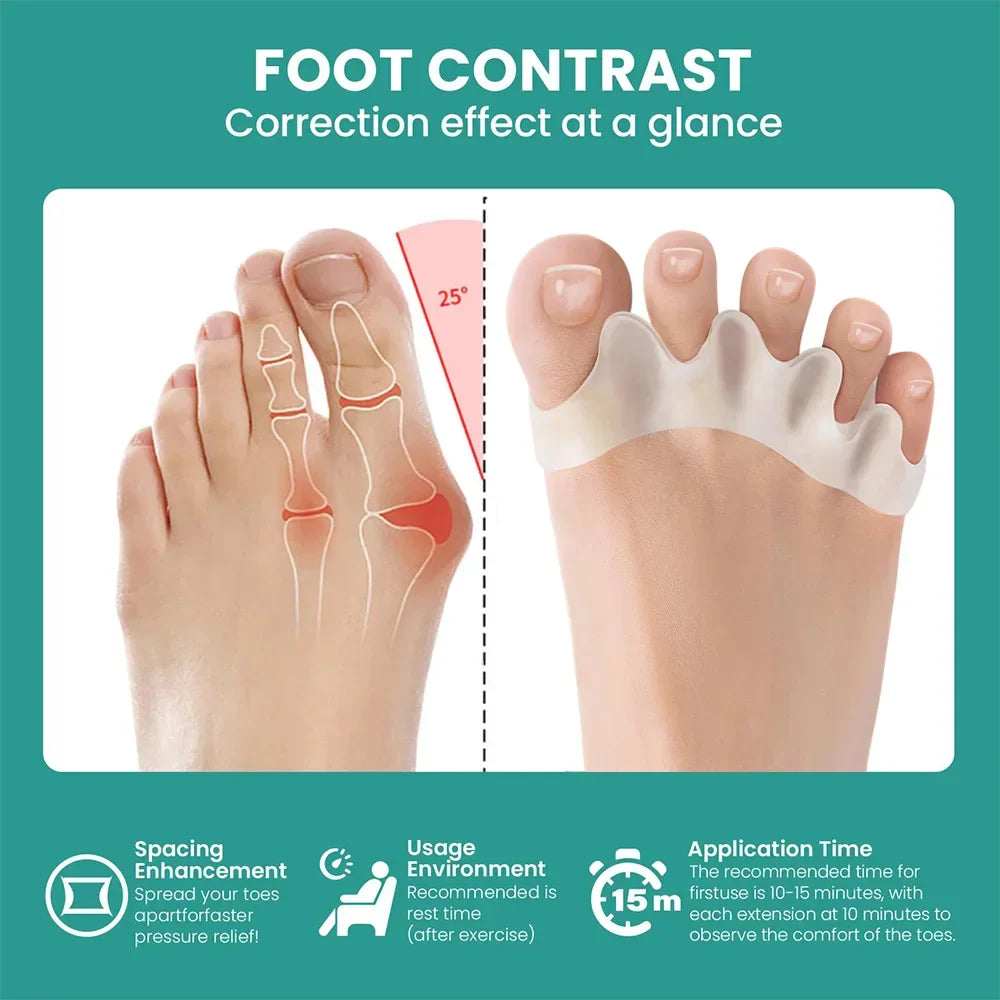 Soft Silicone Toe Spacer &amp; Foot Corrector