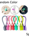 5pcs Silicone Magnetic Cable Winder