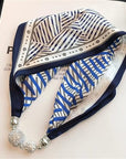 MAGNETIC BUTTON SILK SCARF