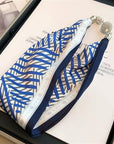MAGNETIC BUTTON SILK SCARF