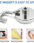 Wall-mounted Heavy Duty Magnet Hook(PACK OF 2)