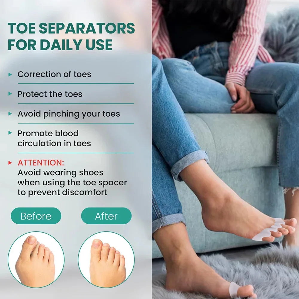 Soft Silicone Toe Spacer &amp; Foot Corrector