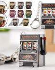 Mini Gambling Slot Machine Jackpot Keychains