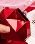 Diamond Heart-shaped Ring Gift Box For Wedding Proposal