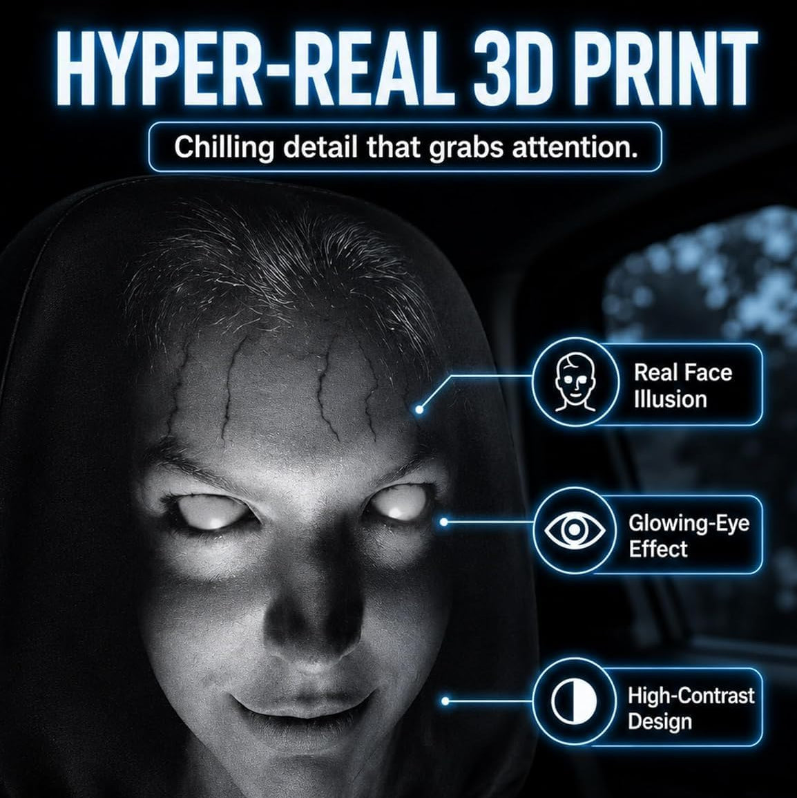Ghost Face Headrest Covers