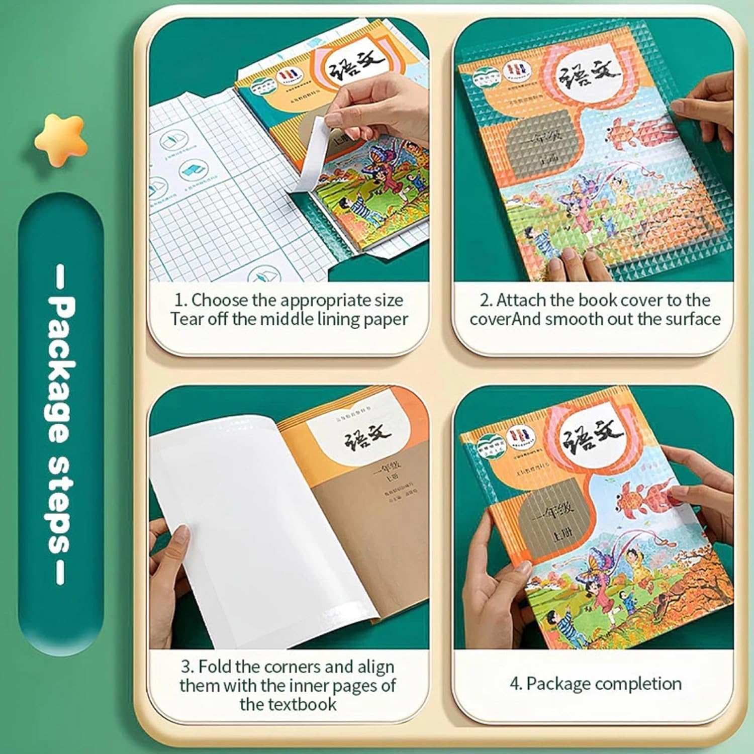 Transparent Paper Sticker Book Cover Film